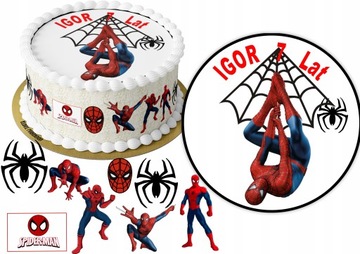 Zestaw jadalny Opłatek SPIDER-MAN +IMIĘ +8 POSTACI