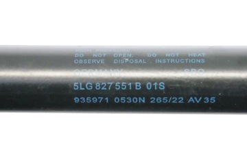 SKODA ENYAQ ZADNÍ VÍKO KUFRU PLYNOVÁ LEVÝ IV50 2022 RHD