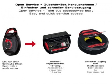 КАССЕТНАЯ СТАНЦИЯ ДИСТАНЦИОННОЙ ПРОТЯЖКИ КАБЕЛЯ ИЗ СТЕКЛОСТЕКЛА RUNPOTEC 50м