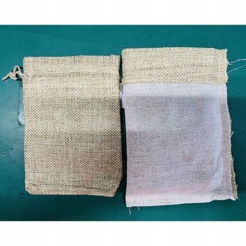 Джутовый льняной мешок для хлеба КОРИЧНЕВЫЙ, 30 шт.