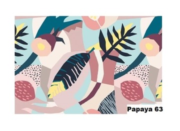 TKANINA DRUKOWANA PAPAYA, MOCNA, MIĘKKA, 2 WZORY