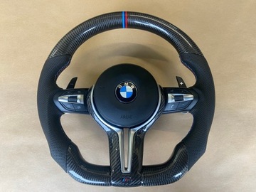 BMW M2 M3 M4 F80 F30 F32 F36 F20 F25 F15 Kierownica Carbon Airbag Łopatki