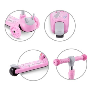 Детский самокат Kidwell Zoocar со светодиодной подсветкой