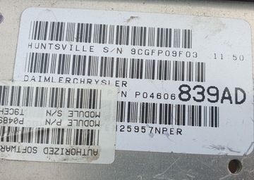 CHRYSLER 300C 3.5 V6 JEDNOTKA ŘÍZENÍ 04896568AG