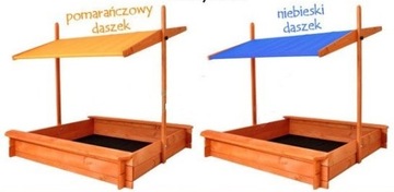 SOLIDNA piaskownica drewniana + DASZEK opuszczany + DNO ATEST na prezent