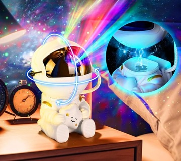 PROJEKTOR GWIAZD NIEBA ASTRONAUTA LAMPKA NOCNA DLA DZIECI RZUTNIK NA PILOT