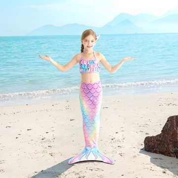 4в1 ХВОСТ РУСАЛОЧКИ КУПАЛЬНИК РУСАЛОЧКИ КУПАЛЬНЫЙ КОСТЮМ РУСАЛКИ размер 130 СМ