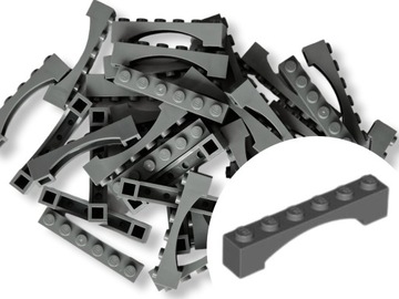LEGO 92950 Brick Łuk Arch 1x6 TDBG Szary 8 szt