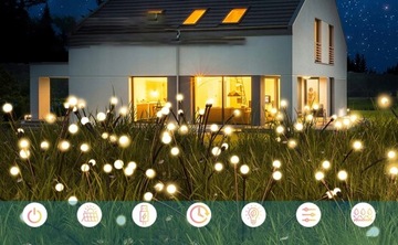 СОЛНЕЧНАЯ ЛАМПА ДЛЯ САДА 8 LED 4 шт.