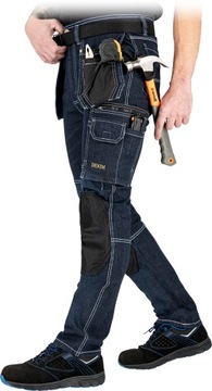 JEANSY ELASTYCZNE spodnie jeansowe flex ROBOCZE dżinsy męskie JEANS415-T 52