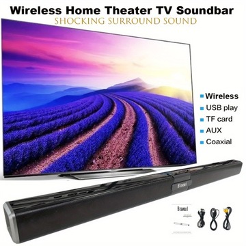 Bravoul 20W Stereo Soundbar Speaker for TV/PC - Dual Speakers, Tabletop