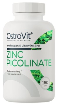 OstroVit Zinc Picolinate Cynk Pikolinian Cynku Krążenie Krwi Kości 150 tabs