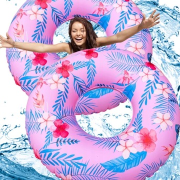 KOŁO DMUCHANE DUŻE MATERAC DO WODY DO PŁYWANIA BASENU PLAŻOWE KÓŁKO 120CM