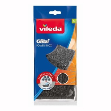 Vileda zmywak glitzy power inox 2szt