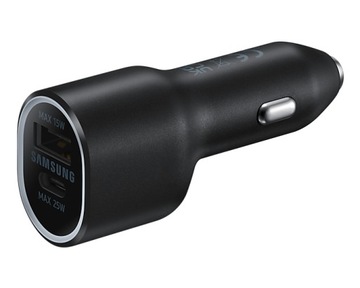 Podwójna Ładowarka Samochodowa Fast Charge 15W/25W USB/USB-C EP-L4020NBEGEU