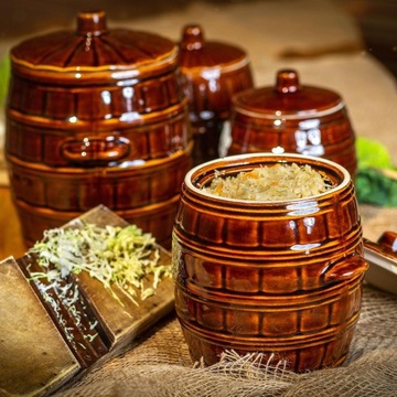 ГАРМЕННАЯ БОЧКА ДЛЯ КОПАСТЫ, ОГУРЦОВ, КЕРАМИЧЕСКАЯ КРЫШКА, 3,2 Л