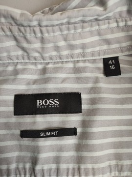 HUGO BOSS SLIM fit KOSZULA W PASKI rozm 41cm 16''