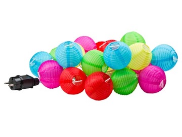 LAMPKI OGRODOWE x20 ŁAŃCUCH LED ŻARÓWKI dł. 10,75m