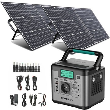 POWERBANK STACJA ZASILANIA 518Wh 230V+2x100W SOLAR