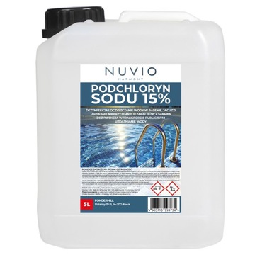 Podchloryn sodu CHLOR w płynie do BASENU JACCUZI 5L Nuvio