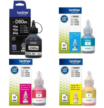 Оригинальные чернила Brother BTD60BK, 6500с, 108мл, Brother DCP T310, T510W, T71