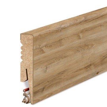 80x16 mm LISTWA PRZYPODŁOGOWA DĄB LANCELOT MDF DEKORACYJNA COKÓŁ PROMIEŃ R2