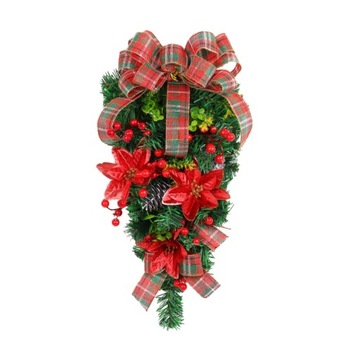 Xmas Door Swag Door Wiszący wieniec bożonarod