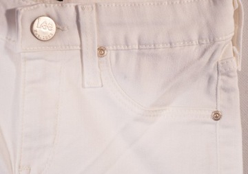 LEE spodnie SUPER SKINNY white jeans JODEE W25 L31