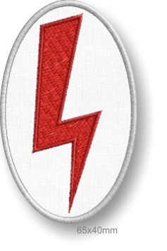 Naszywka BŁYSKAWICA piorun Strajk - maseczka HAFT
