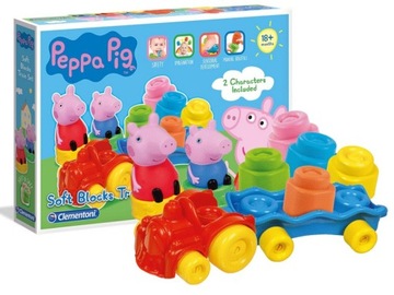 CLEMMY KLOCKI POCIĄG ŚWINKI PEPPY ŚWINKA PEPPA