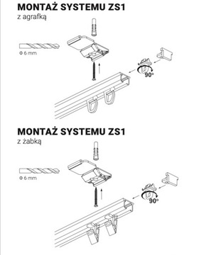 Потолочное крепление с одним щелчком Smart-Click для направляющих ZS