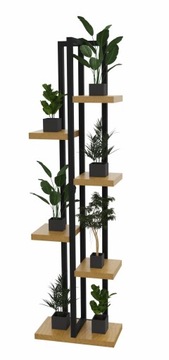 KWIETNIK LOFT INDUSTRIALNY STOJAK NA KWIATY DĄB