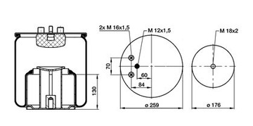 КОМПЛЕКТ ПОДВЕСКИ ПОДВЕСКИ MAN TGA TGM. ЗАДНИЙ Л/П