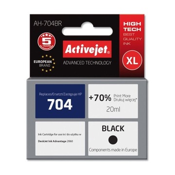 Tusz ActiveJet AH-704BR do HP czarny HP 704