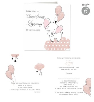 Zaproszenie na Chrzest Święty - Elegant