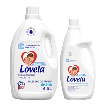 Lovela Baby hipoalergiczne mleczko do prania białego dla dzieci 4,5L + PŁYN