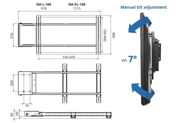 Электрический поворотный настенный кронштейн для телевизора, 65-дюймовый WIFI, управление iOS Android