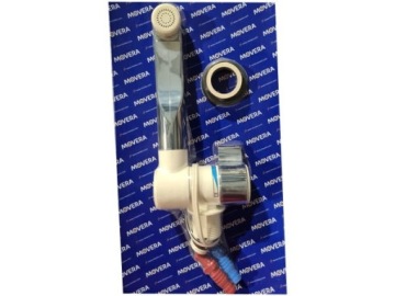 Смеситель с изливом London, хромированный, с белой горячей и холодной водой