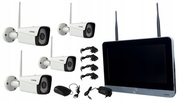MONITORING WIFI 4 KAMERY ZESTAW FULL HD Z EKRANEM