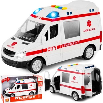 KARETKA AMBULANS z Dźwiękiem I Światłem 1:16 NAPĘD