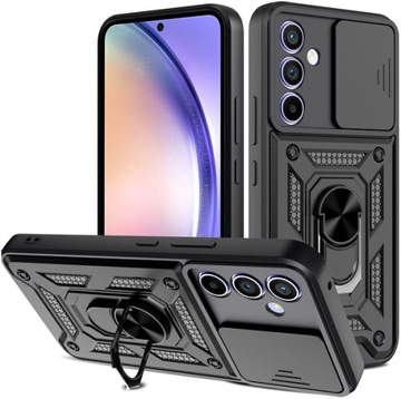 Etui do SAMSUNG GALAXY A54 5G + SZKŁO HARTOWANE 9D SLIDE CAMERA RING