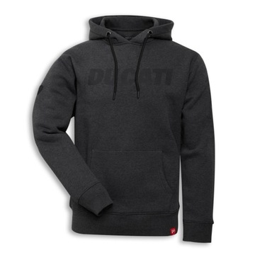 DUCATI Bluza Z Kapturem Męska Logo Grey - XXXL