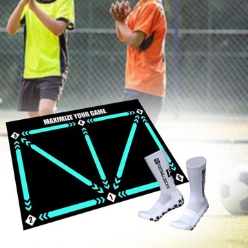 Футбольный тренировочный коврик для занятий спортом на открытом воздухе, тренировочный коврик для футбола с мячом