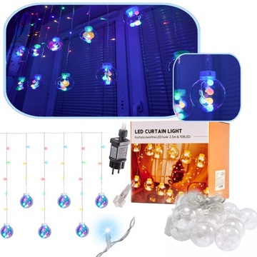 Lampki LED kurtyna kule 3m 108LED multikolor