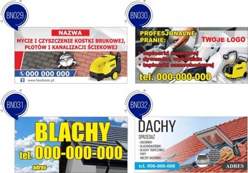 Reklama Naklejka na samochód LOGO OKNA DRZWI