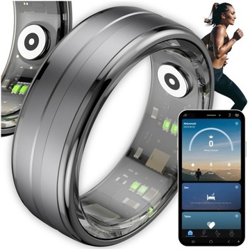 Smart Ring Inteligentny Pierścień Tryby Sportowe Kroki Kalorie Tętno Sen