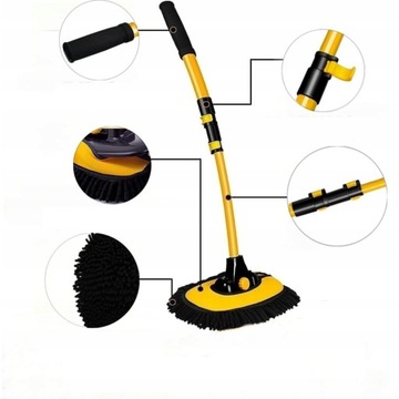 SZCZOTKA TELESKOPOWA DO MYCIA AUTA SAMOCHODU ZESTAW SAMOCHODU 50-102cm