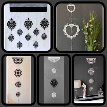 Zawieszka firana woal ornament z koralikami RABAT!!!! 125 cm