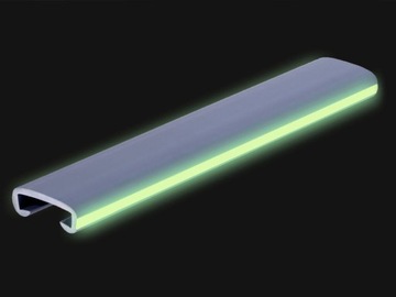 Светящаяся полоса для перил ПВХ 40х8мм серая 1м