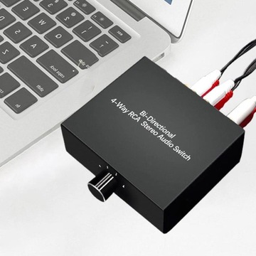 4 Ways Bi directional R L Stereo Audio Switcher